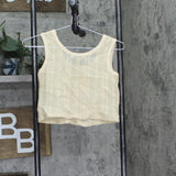 Miken Juniors Crochet Cover Up Tank Swim Biscotti Brown XS