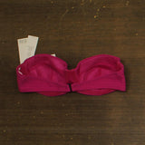 DKNY Womens Textured Molded Balconette Bikini Swim Top DIMTS470 Wildberry Pink M