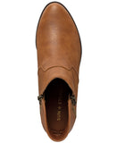 Sun + Stone Womens Adelinee Double Zip Ankle Booties Brandy Brown 6.5M