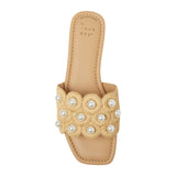 A New Day Womens Delaney Ornament Slide Sandals 93654557 Tan Brown 6.5M