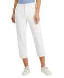 Style & Co Womens High Rise Cropped Jeans White 12