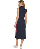 Tommy Hilfiger Womens Sleeveless Ribbed Midi Dress J2CD0698