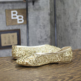 A New Day Womens Sammie Shoes Ballet Flats Sequin 94685485 Gold Yellow 7M