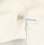 Calvin Klein Womens Acrylic Emblem Infinity Scarf White
