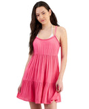 Miken Juniors Tiered Dress Swim Cover-up I9672P544 Hot Pink Lurex XS