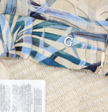 Guess Eco Sleeveless Gaelle Crop Top W5GH74WH9Z2 Fiji Palm Print Blue Multi M