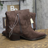 Universal Thread Womens Patsy Tall Fringe Western Boots Chocolate Brown 9.5M