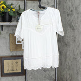 Knox Rose Women's Short Sleeve Eyelet Top 78442396