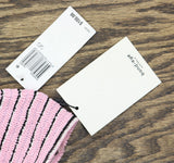 bond-eye Womens Scout Cropped Bikini Swim Top Pastel Pink Stripe One Size