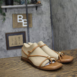Tommy Hilfiger Womens Taras Strappy Flats Sandals Medium Natural Brown 7.5M