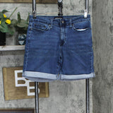 DKNY Jeans Womens Rolled Cuff Bermuda Jean Shorts 167316b14a9b6d Blue 6