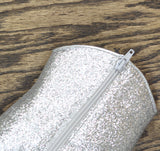 On 34th Women Glitter Aatira Tulip Booties 10019682200 Silver Glitter 5.5M