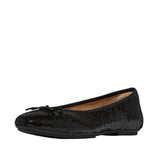 FitFlop Womens Delicato Bow Sequin Ballet Flats E6T Black 6M