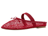 Madden Girl Womens Bonita Ballet Flat Mary Jane BONI01J1 Red Mesh 9M