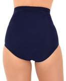 Swim Solutions Womens Ultra High-Waist Swim Bottoms 525047 Navy Blue 8