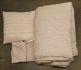 510 Design Diamond Pucker Woven 4-Piece Comforter Set Pink Full / Queen