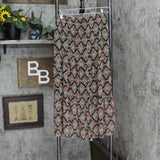 Lc Lauren Conrad Women's Smocked Waist Tiered Midi Skirt WL23Y027RP1