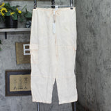 Sanctuary Womens Woven Coastal Cargo Cover Up Pants SACC24849 White Sand Pink M