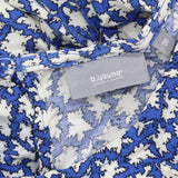 B. Young Womens Short Sleeve Unlined Woven Blouse Shirt Blue Multi 38