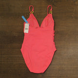 Bleu Rod Beattie Pique Ole Over the Shoulder One Piece Swimsuit Blush Pink 6