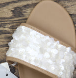 A New Day Womens Kaia Heels Sequin Embellished 94834783 Tan Brown 10M