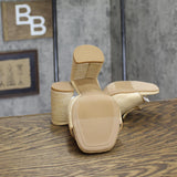 A New Day Womens Arden Raffia Ornamented Block Heels Sandal 93320202 Brown 6M