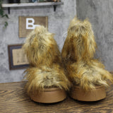 A New Day Terra Faux-Fur Slip-On Ankle Boots 94715797 Brown 9M