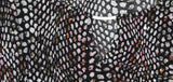 Emily Daniels 3/4 Sleeve Shimmer Hardware Neck Top Black Multi 1X