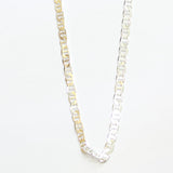 Calvin Klein Sterling Silver Mariner Link Flat Chain Necklace Silver Gray 20"