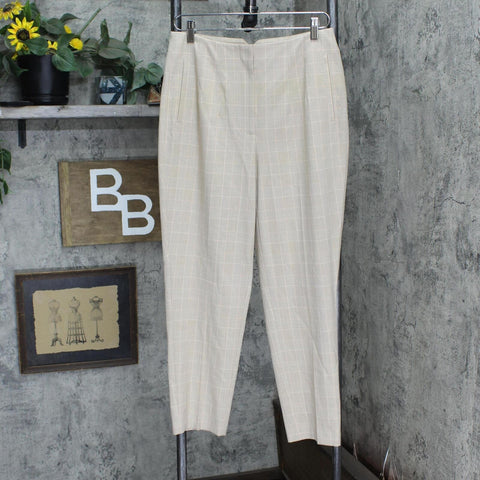 Nine West Womens Plaid Pleated Dress Pants with Pockets 16611b4956cc8c Brown M