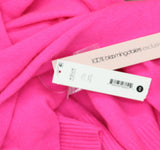 Aqua Womens Pullover Cashmere V-Neck Sweater V11027 Neon Pink XS