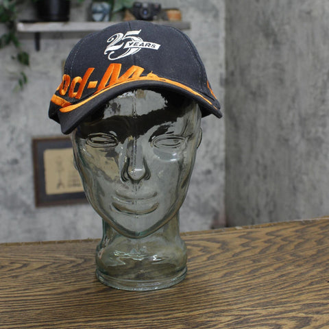 Wood-Mizer Mens 25th Anniversary Strapback Baseball Cap Hat Black / Orange OS