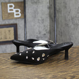 A New Day Womens Katia Heels Satin Tear Drop Rhinestone 94663381 Black 8M