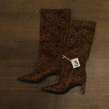 A New Day Mid-Calf Cone Heel Boots with Memory Foam Leopard Brown Multi 7M