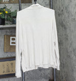 Auden Cozy Ribbed Notch Collar Shirt and Pants Pajama Set Oatmeal Off White 2XL