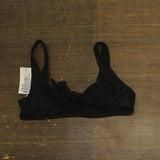 Salt + Cove Juniors Center-Ruched V-Neck Bikini Top SC251007BT Black M