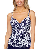 Island Escape Gemini Underwire Tankini Swim Top P760970 Navy Blue / Multi 12