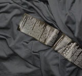 GUESS Long Sleeve Shimmer Knit Side Slit Sweetheart Sharae Dress Blue Gray 2