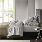 Madison Park 800 Thread Cotton Blend Sateen 6-Pc. Sheet Set Gray California King