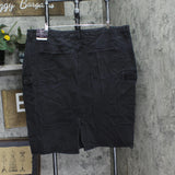 Ava & Viv Womens Midi Denim Skirt 90574415 Black 24