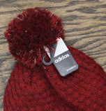 Adidas Twilight II 9" Lurex Ballie Pom Beanie 5149158 Active Maroon Red OSFA