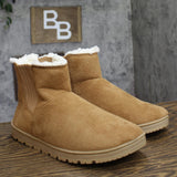 Isotoner / Outdoor Faux Fur Lined Boot Slippers Buckskin Brown XL (9.5-10)