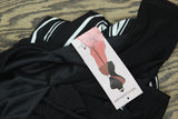 Nina Leonard Womens Popover Tunic and Palazzo Pant Jumpsuit 703533 Black L