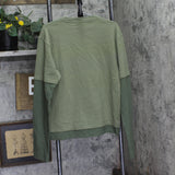 Carrer Roque Layered Look Long Sleeve Tee 10003211ROQUEDLS Green L