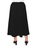 Coin 1804 Textured Rib Elastic Waist Maxi Skirt 2497X-AXI Black 3X