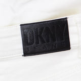 Dkny Jeans White Denim Pocketed Zippered Flare Slim High Waist Jeans E2RK2756