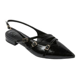 A New Day Womens Twiggy Multi Buckle Mini Heel Flats 94303768 Black 6