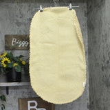 Home Weavers Double Ruffle 100% Cotton Oval Bath Rug BDR2134BU Yellow 21x34