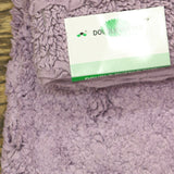 Home Weavers Double Ruffle Collection Bathroom Rugs 4-Piece Set Purple Standard