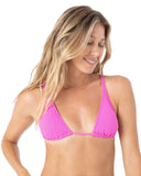 Roxy Womens Tiki Triangle Bikini Top 434001979 Bright Pink XL